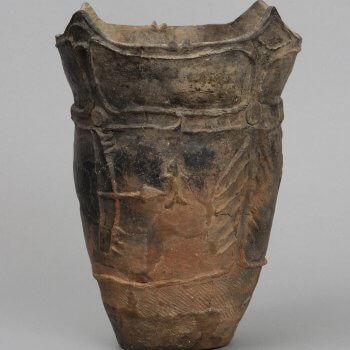 狩猟文土器（八戸市韮窪遺跡出土）