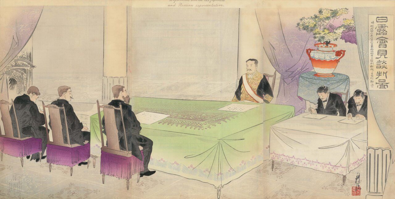 日露会見談判図 